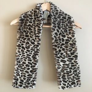 J.Crew Leopard Shearling Stole NWT